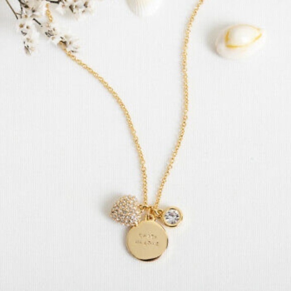KATE SPADE • Gold Crazy In Love Pendant Necklace - Picture 5 of 6
